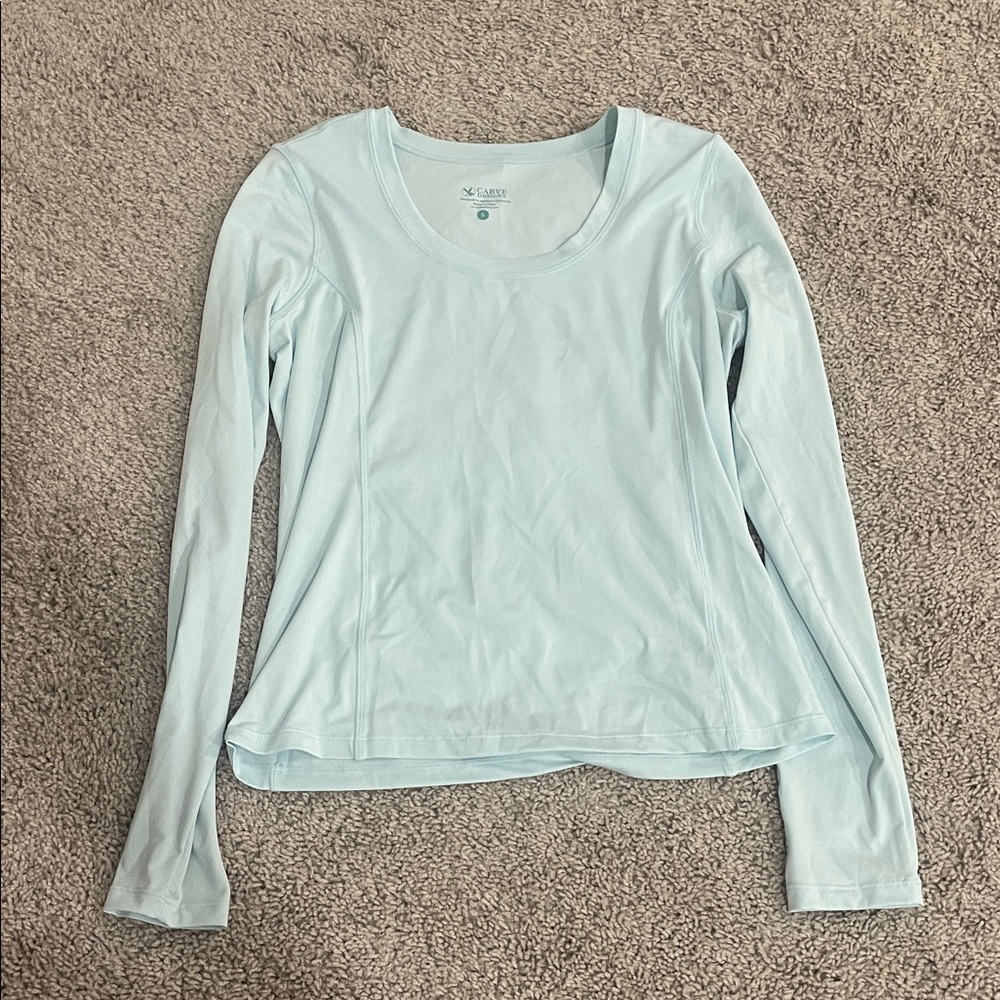 Carve Designs Sky Blue Long Sleeve Top